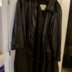 Plus size women leather coat